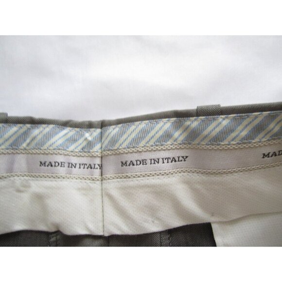 New W/ Tag Men Britches Winston Taupe Unhemmed Pants Sz 35R (MP312) Made in Itay - Picture 8 of 10